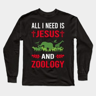 I Need Jesus And Zoology Zoologist Long Sleeve T-Shirt